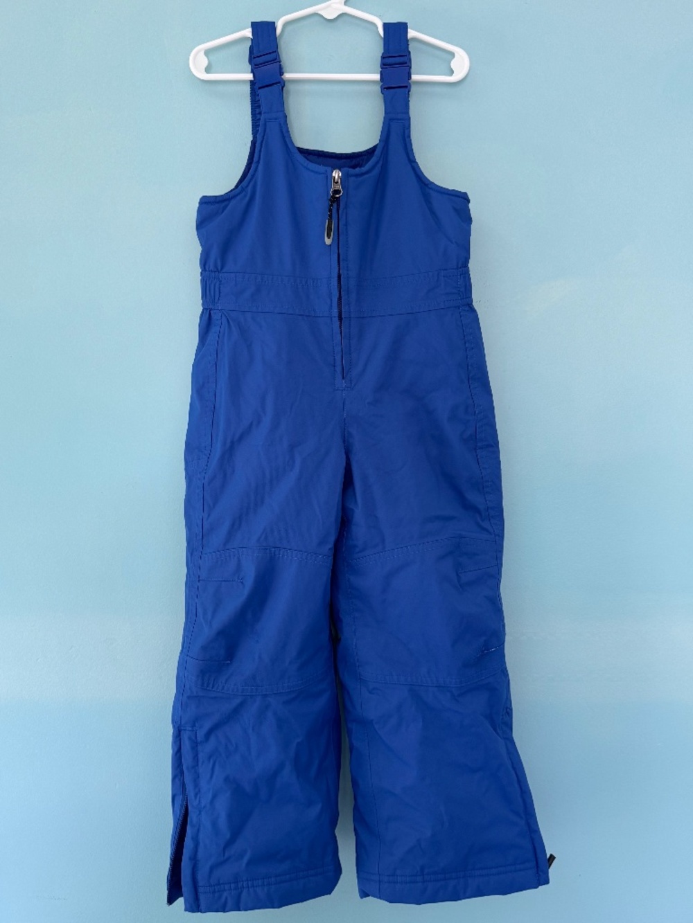 L.L. Bean Cold Buster Snow Bibs • size 4 little kid • cobalt blue
